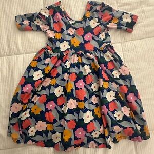 Hanna Andersson Floral Kids Dress - Blue, Pink, Orange
